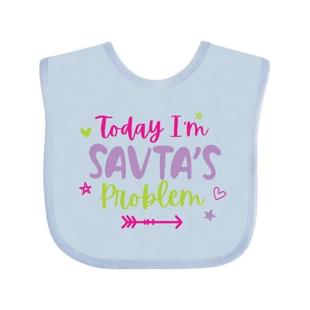 

Inktastic Child Funny Today Im Savtas Problem Gift Baby Girl Bib