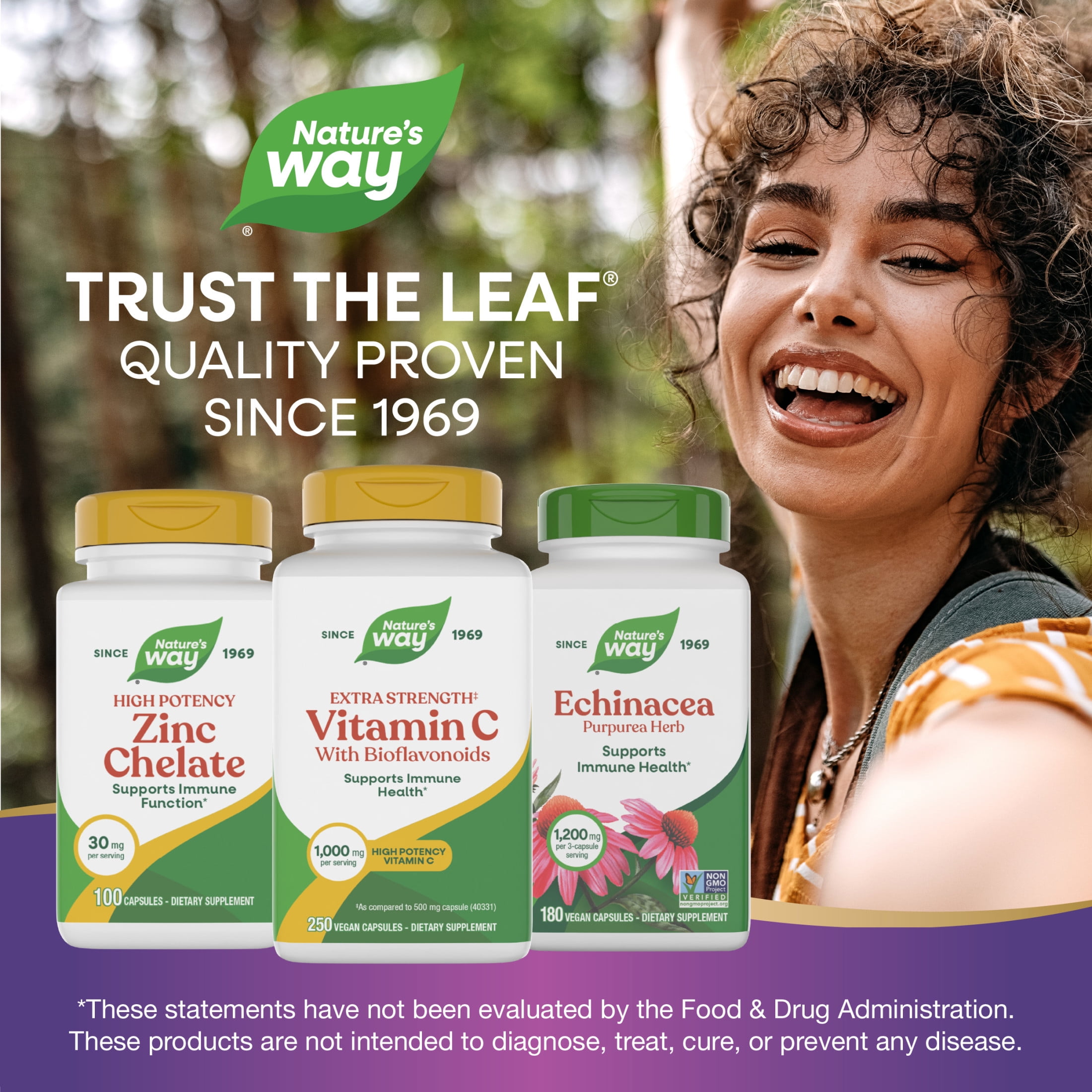 Nature’s Way Extra Strength‡ Vitamin C with Bioflavonoids Capsules, Supports Immune Health*, 250ct