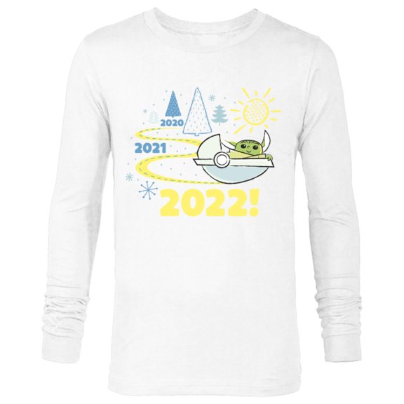 Star Wars The Mandalorian Grogu 2022 New Year’s Eve Standard - Long Sleeve T-Shirt for Men – Customized-White