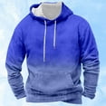 thumbnail image 2 of CONFREE Mens Hoodies Gradient Color Hoodies For Men Long Sleeve Casual Pullover Hooded Sweatshirts With Pockets, 2 of 5