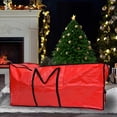 thumbnail image 2 of Christmas Tree Storage Bag Fits5 6 7 9 Ft Artificial Trees Plastic Waterproof Christmas Bag Durable Handles Labeling Card Slot Red 5ft, 2 of 6