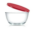 thumbnail image 3 of JoyJolt Kitchen Mixing Bowls - 8pc Glass Bowls with Lids Set – Neat Nesting Bowls in 4 Sizes - Red, 3 of 7
