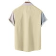 thumbnail image 6 of Yuwull Men's Short Sleeve Button Down Vintage Bowling Shirts with Pocket Hawaiian Casual Printed Beach Shirt Summer Regular Fit Top On Clearance, 6 of 7