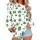 thumbnail image 2 of TaTaai Women's St. Patrick's Day Print Long Sleeve Hoodless Sweatshirt Fashion Loose Round Neck Casual Top Soft Comfortable for Daily Home Office Streetwear Spring Fall Winter Gift, 2 of 6