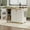 White, variant on 51" Farmhouse Kitchen Island with Drop Leaf, Grooved Design, Rolling Kitchen Cart with Built-In Storage Racks, Towel Bar & Wheels, Foldable Countertop for Kitchen or Dining Room, Black