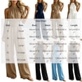 thumbnail image 3 of ClodeEU Women's Halter Neck Sleeveless Wide Leg Jumpsuit,Smocked Waist Casual Romper White,Women's Plus L, 3 of 7