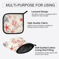 thumbnail image 3 of Yayeee Oven Mitts and Pot Holder Set of 4 Heat Resistant Kitchen Gloves Baking Hot Pad, Light Red Starfish, 3 of 5