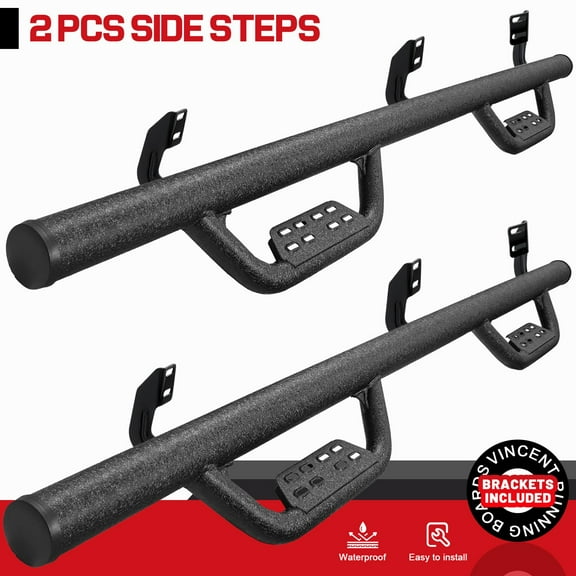 Fit 2005-2025 Nissan Frontier Crew Cab Nerf Bar Running Board Side Step BLK BOC
