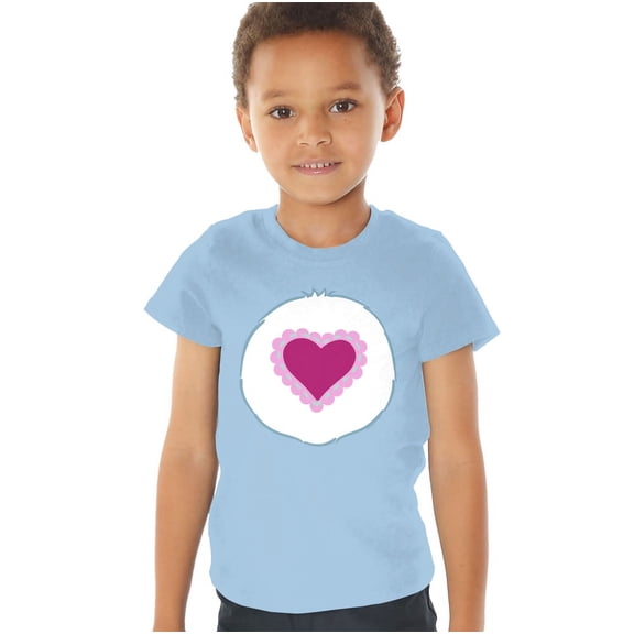 Care Bears Cousins Gentle Heart Lamb Belly Kids T Shirt (4) for Toddler Boys and Girls, Light Blue