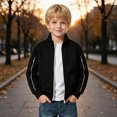 thumbnail image 6 of JZEJING Boys Fall Jacket Stand Collar Long Sleeve Lightweight Zip up Coat with Pocket Kids Clothes Boys, 6 of 6