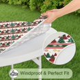 thumbnail image 5 of Multicolor Christmas Tree Pattern Round Fitted Tablecloth with Elastic Edge,Dining Table Cover Waterproof,Outdoor Round Tablecloth for Camping,Dining,Indoor and Outdoor, 5 of 7