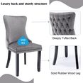 thumbnail image 3 of Button Tufted Upholstered Dining Chairs with Nailhead, Dining Room Chairs Tufted Cushion Back Elegant, Accent Chairs with Solid Wood Legs for Living Room/Kitchen (Set of 8), 3 of 9