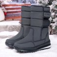 thumbnail image 4 of EKVAHL Women's Orthopedic Snow Boots, Waterproof Mid‑Calf Lined Cold Weather Outdoor Boots, Non‑Slip Trekking Winter Casual Boots Gray, 4 of 6