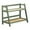 Green L, variant on Bamboo Double Layer Rack Tabletop Shelf Countertop Shelf Compact Organizer for Bathroom Living Room Office Use