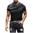 thumbnail image 1 of European And American Round Neck Casual Ethnic Style Retro Printed Short Sleeve T-shirt Top 2XL, 1 of 5