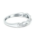thumbnail image 2 of Half Eternity Twist Band Round CZ 925 Sterling Silver Size 11, 2 of 6