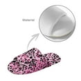 thumbnail image 4 of POLERO House Slippers for Women Comfortable Arch Support Indoor Slippers Open Toe Soft Bedroom Shoes Leopard Pink Print, Size 4.5-5.5, 4 of 7