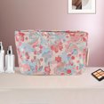 thumbnail image 5 of Unique Bargains 1 Pc Portable Begonia Makeup Bag Polyester Pink Blue Medium, 5 of 5