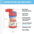 thumbnail image 2 of Botella infantil THERMOS de acero inoxidable de 300 ml con pajita abatible, 2 of 5