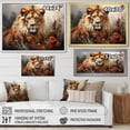thumbnail image 4 of Designart "Symphony Of The Wilderness Lion I" Animals Lion Floater Framed Canvas Art Print, 4 of 5