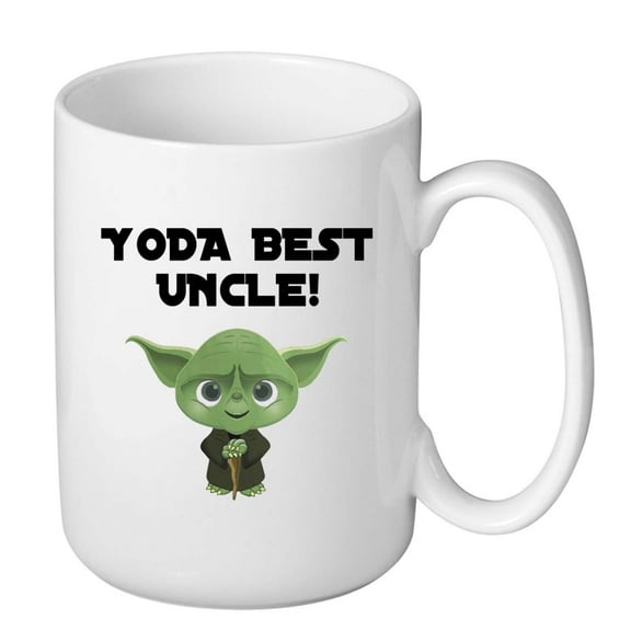 J.Ehonace Yoda Best Uncle Ceramic Mug, 15 oz Father's Day Gift for Uncle