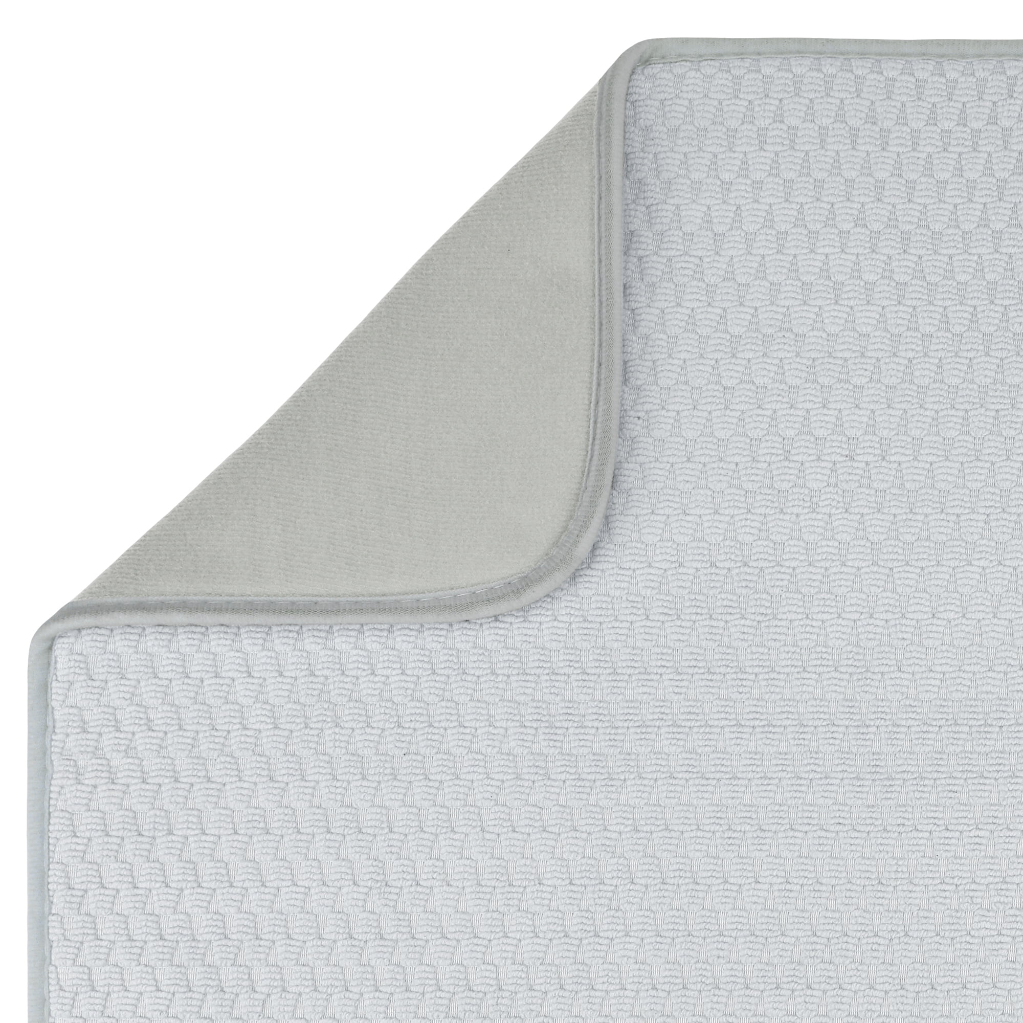 Unique Bargains Microfiber Kitchen Drying Mat with Lanyard Gray 23.6*17.7 inch