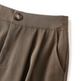 thumbnail image 3 of Women's Skirts High Waist Button Office Wear to Work Skirts with Pockets Ruched A Line Flared Swing Midi Skirts, 3 of 5