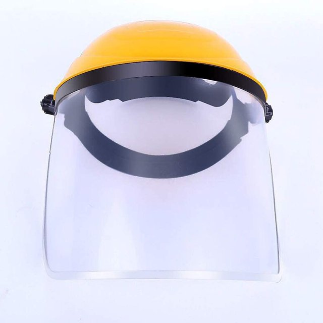 Visera transparente con visera, protección facial completa de plástico con protección UV y anti-sal.