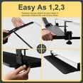 thumbnail image 6 of Asunby Desktop Adjustable Keyboard Tray Under Desk, Pull Out Keyboard Tray with C Clamp Mount, 25.6″ W x 10″ D Slide Out Computer Keyboard Drawer Mouse Tray for Typing, Black, 6 of 14