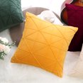 thumbnail image 6 of PiccoCasa 1 Pcs Velvet Throw Pillow Cover Cushion Cases Yellow 18"x18", 6 of 8