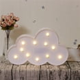 thumbnail image 3 of Luz nocturna Led con forma de nube que funciona con pilas para niña, bebé, habitación de niños, decoración de mesa, suministros para fiestas (blanco), 3 of 5