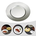 thumbnail image 6 of Stainless Steel Disc Desert Serving Plate Small Plates Korean Platter Kitchen White, 6 of 6
