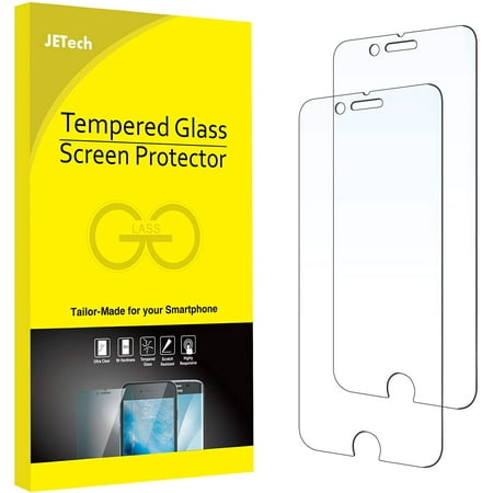 JETech Screen Protector for iPhone 8 Plus and iPhone 7 Plus, 5.5-Inch, Tempered Glass Film, 2-Pack