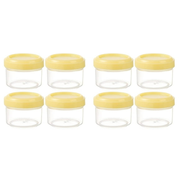 COURAGEDG 8PCS Mini Clear Jars With Leakproof Lids Round Clear Container 35ml Refillable Storage Containers For Home And Airtight Glass Food Storage Containers Containers for Organizing