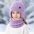 thumbnail image 2 of Enyan Kids Winter Hat Unisex Boys Girls Warm Thick Fleece Lined Knit Beanie with Earflaps, 2 of 4