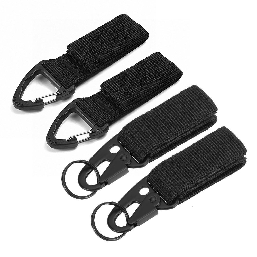 4pcs Key Ring Belt Holder Nylon Clip Keeper Molle Strap Webbing Attachement 