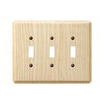 thumbnail image 1 of Amerelle 401TTT 3 Toggle Unfinished Ash Contemporary Wood Wall Plate, 1 of 3