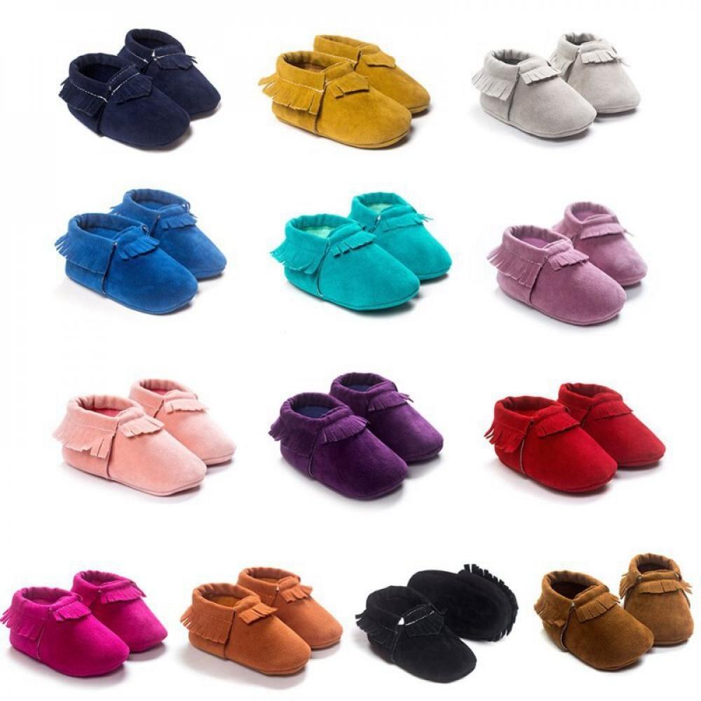 Xinhuaya Infant Boys Girls Tassel Shoes Soft Sole Coral Velvet Baby Moccasins Shoes Baby Crib Shoes - image 2 of 6