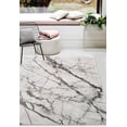 thumbnail image 6 of Silver/White Marble Vintage Print 5'x7' Area Rug/ Carpet by Makymo, 6 of 6