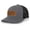Charcoal/Black, variant on Heritage Pride Raised On Reagan '84 Reagan Bush Laser Engraved Leather Patch Mesh Back Trucker Hat, Royal/White