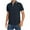 Navy, variant on VERUGU Mens T-Shirts Fashion Casual Slim Turndown Collar Solid Color Short Sleeve T-Shirt Tops Blouse Gray S