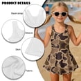 thumbnail image 6 of Yuyamidu Girls One Piece Swimsuits with Skirt Duck Camo Hunting Skirt Bathing Suit Swim Hawaiian Beach Swimwear Age 3-13 Years Old, 6 of 7
