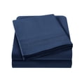 thumbnail image 2 of Ultra Soft Cooling Bamboo Bed Sheet Set - 100% Bamboo, Breathable, Wrinkle-Free, Deep Pocket, Temperature Regulating, Hotel Bedding, King Size, Navy Blue, 2 of 8