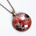 thumbnail image 2 of Coral Necklace Personalized Custom Photo Round Pendant Adjustable Stainless Steel Necklaces with Gift Box for Men Women Mothers Valentine's Jewelry Gift, 2 of 6