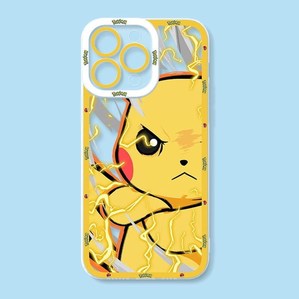 Funda de lujo de Pokémon para iPhone 14 Pro Max 13 12 Mini 11 ProMax XR XS X 8 7 6 6S Plus SE 2020, protector de lente de silicona suave Fivean unisex