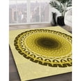 thumbnail image 2 of Ahgly Company Indoor Square Patterned Dark Yellow Green Area Rugs, 4' Square, 2 of 6