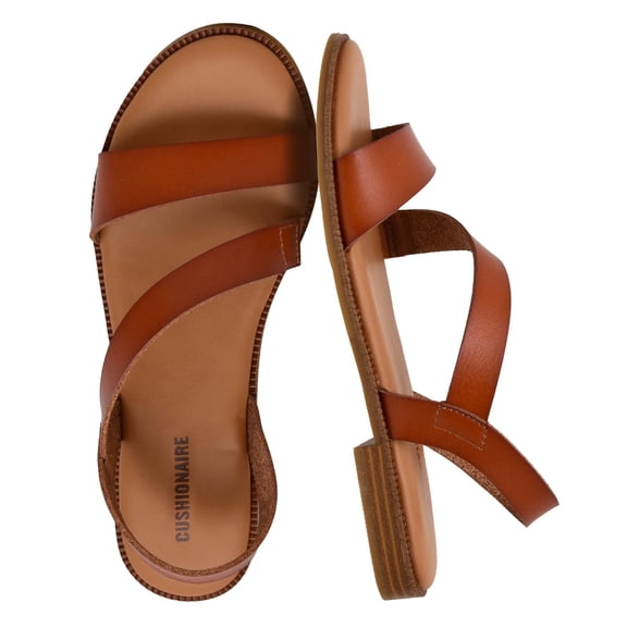 Cushionaire Lido Slingback Sandals for Women, Casual Open Toe Slip-On Design with Cushioned Footbed