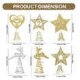 thumbnail image 3 of Christmas Tree Topper,Glittered Star Christmas Tree Topper Deer Tree Topper for Christmas Tree Ornament(Style 1), 3 of 9