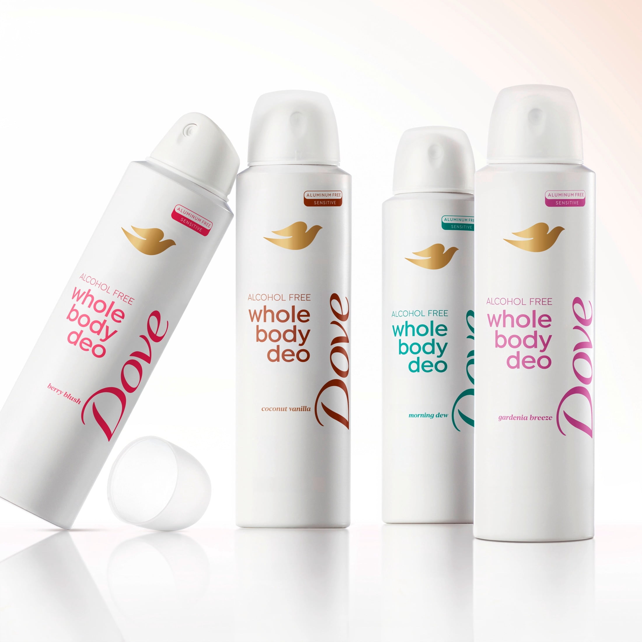Dove Whole Body Deo Alcohol Free Deodorant Spray for Women Coconut Vanilla, 4 oz