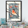 thumbnail image 1 of Designart Christmas Bullfinch Birds Traditional Framed Wall Art, 1 of 4